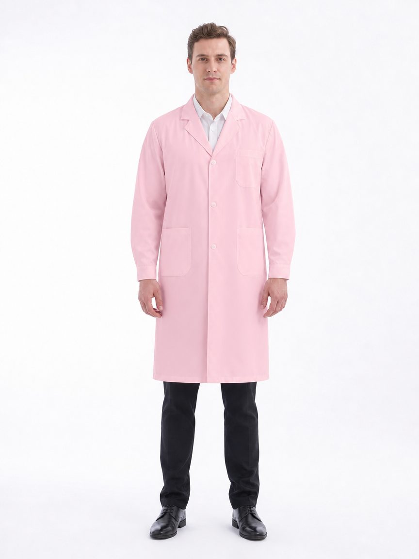 Men's Altair Classic Long Sleeve Lab Coat - Mova Pink