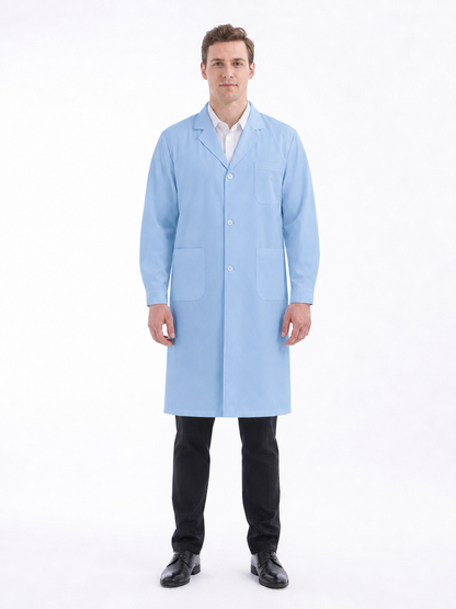 Men's Altair Classic Long Sleeve Lab Coat - Mova Blue