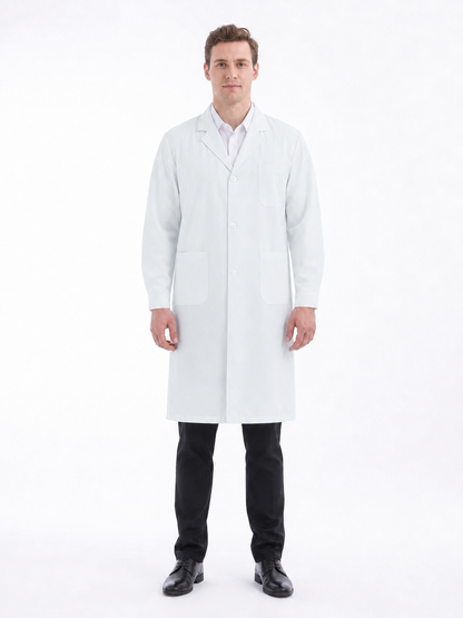 Men's Altair Classic Long Sleeve Lab Coat - Therma White
