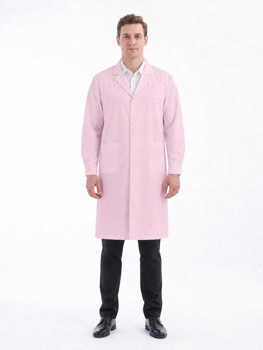 Men's Altair Classic Long Sleeve Lab Coat - Therma Pink