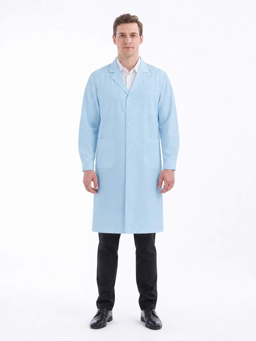 Men's Altair Classic Long Sleeve Lab Coat - Therma Blue