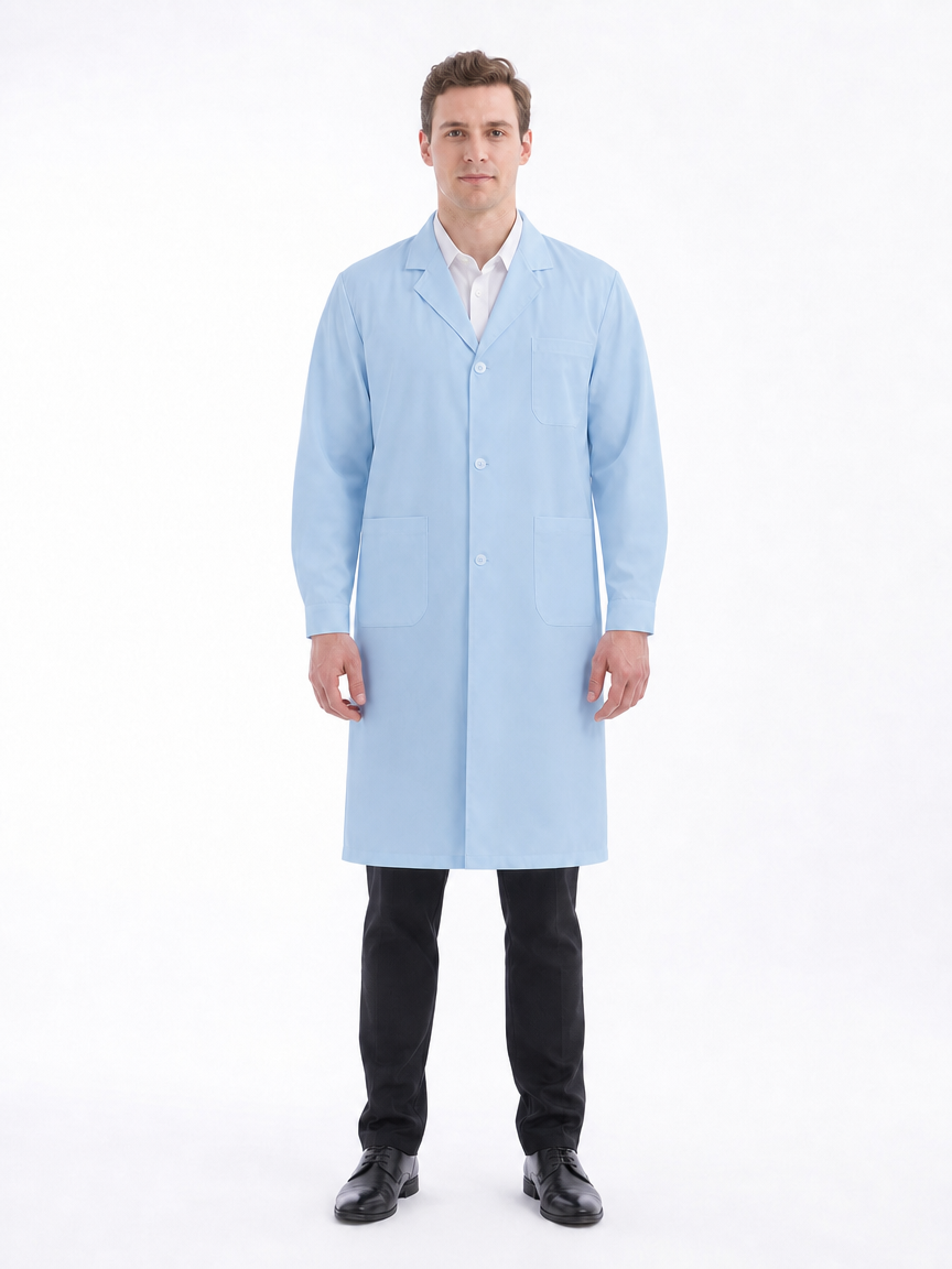 Men's Altair Classic Long Sleeve Lab Coat - Aegis Coat Dark Blue
