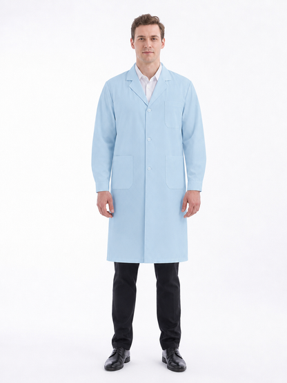 Men's Altair Classic Long Sleeve Lab Coat - Aegis Coat Medium Blue