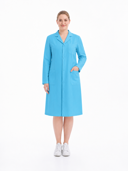 Women's Altair Classic Long Sleeve Lab Coat - Aegis Coat Sky Blue