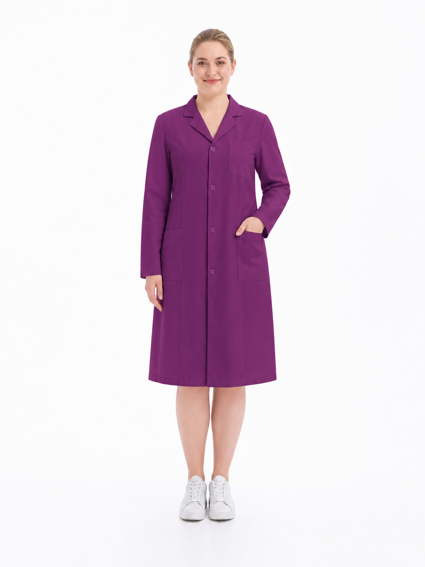Women's Altair Classic Long Sleeve Lab Coat - Aegis Coat Grape Purple