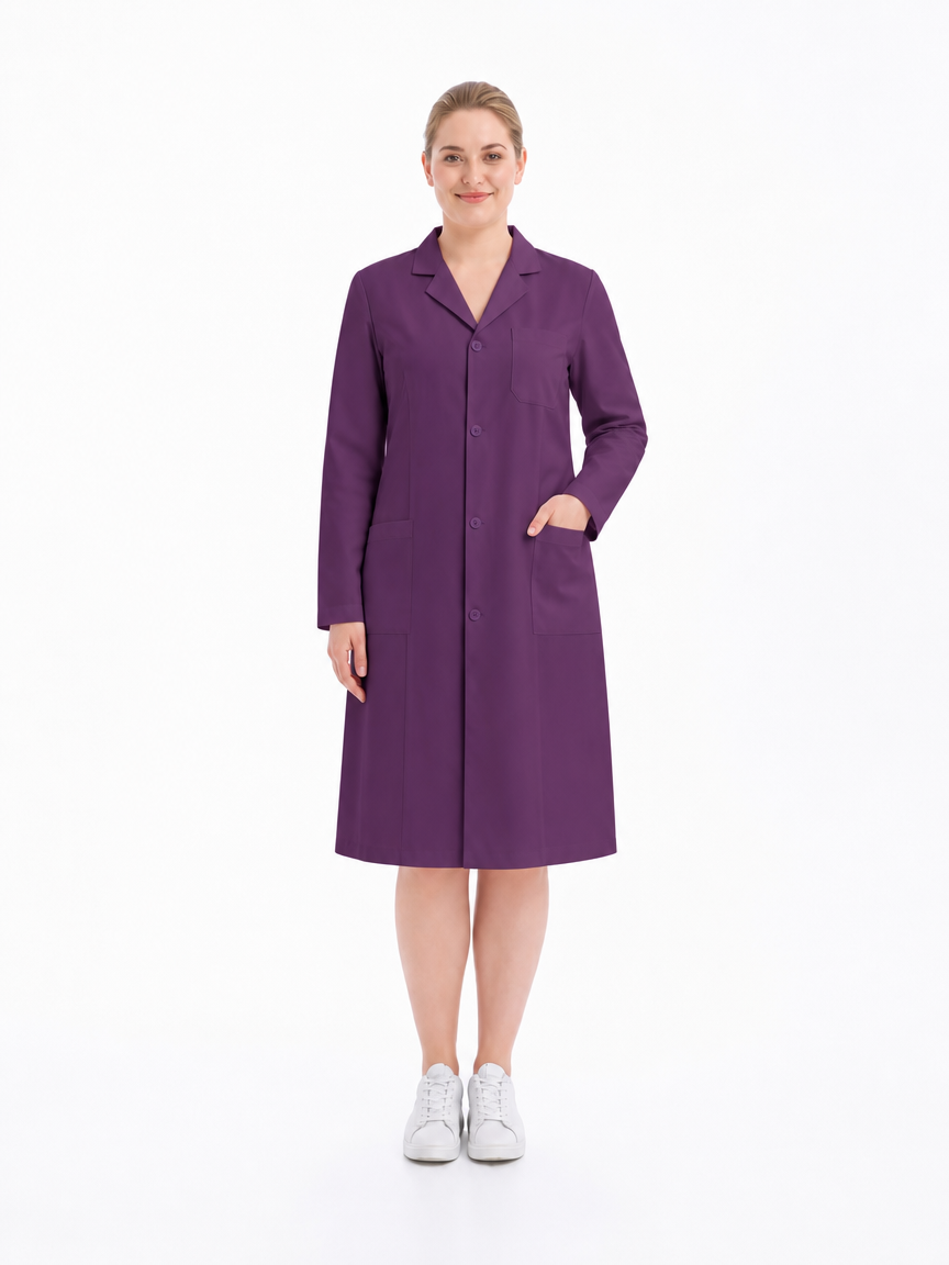 Women's Altair Classic Long Sleeve Lab Coat - Aegis Coat Purple