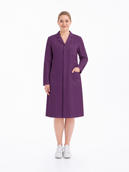 Women's Altair Classic Long Sleeve Lab Coat - Aegis Coat Purple