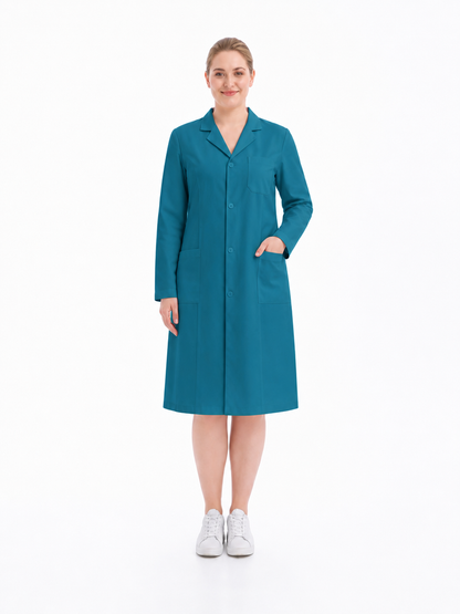 Women's Altair Classic Long Sleeve Lab Coat - Aegis Coat Teal