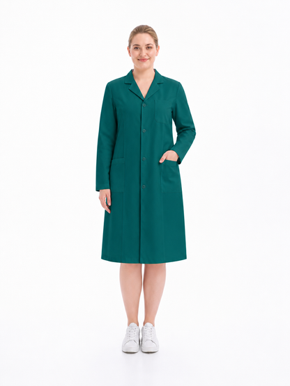 Women's Altair Classic Long Sleeve Lab Coat - Aegis Coat Green