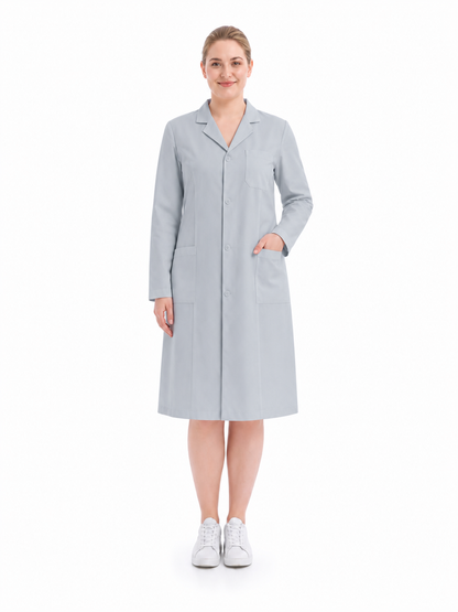 Women's Altair Classic Long Sleeve Lab Coat - Aegis Coat Light Gray