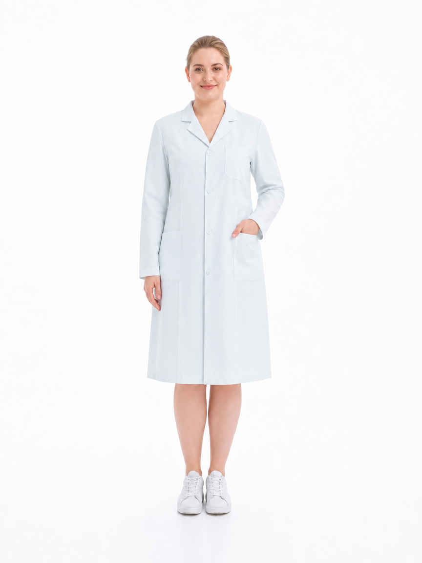 Women's Altair Classic Long Sleeve Lab Coat - Cotura Warm White