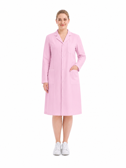 Women's Altair Classic Long Sleeve Lab Coat - Cotura Blush Pink