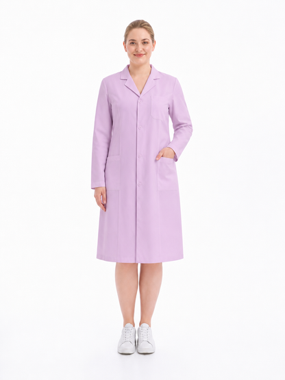 Women's Altair Classic Long Sleeve Lab Coat - Cotura Mauve