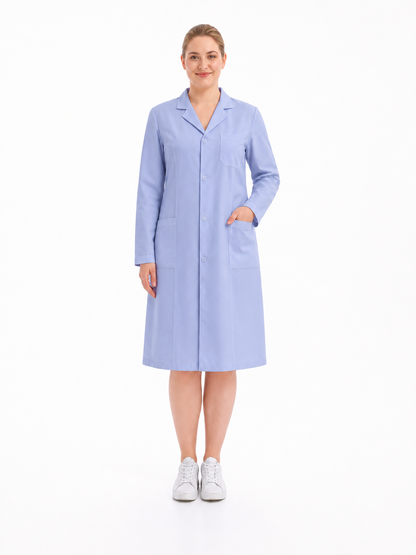 Women's Altair Classic Long Sleeve Lab Coat - Cotura Light Purplish Blue