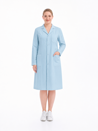 Women's Altair Classic Long Sleeve Lab Coat - Cotura Light Blue