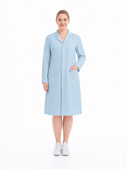 Women's Altair Classic Long Sleeve Lab Coat - Cotura Blue