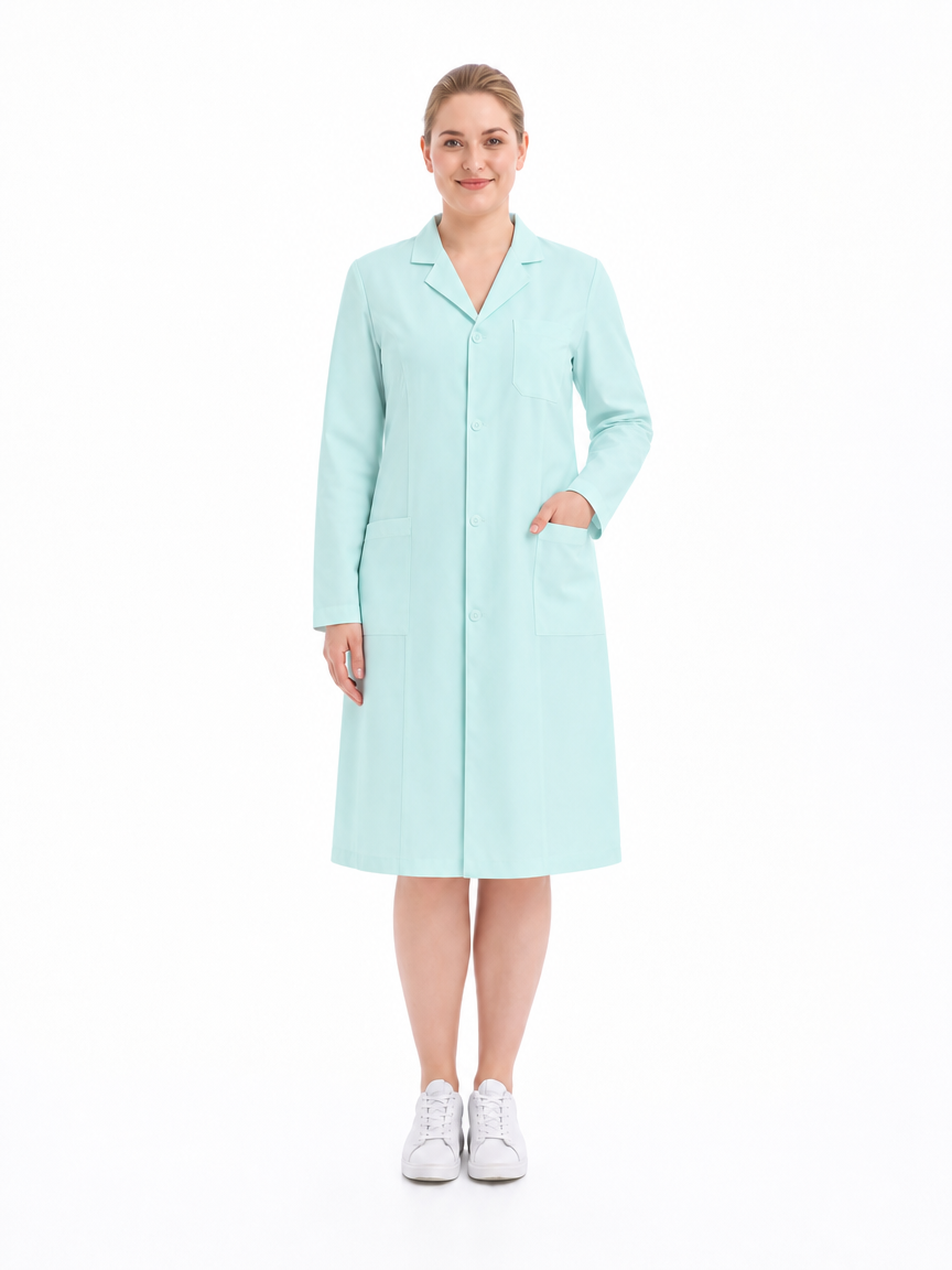 Women's Altair Classic Long Sleeve Lab Coat - Cotura Light Green