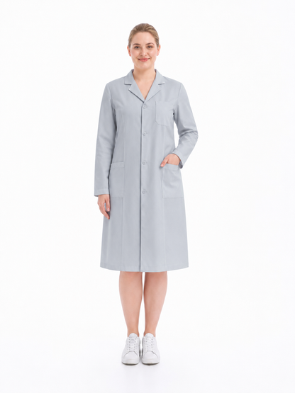 Women's Altair Classic Long Sleeve Lab Coat - Cotura Light Gray