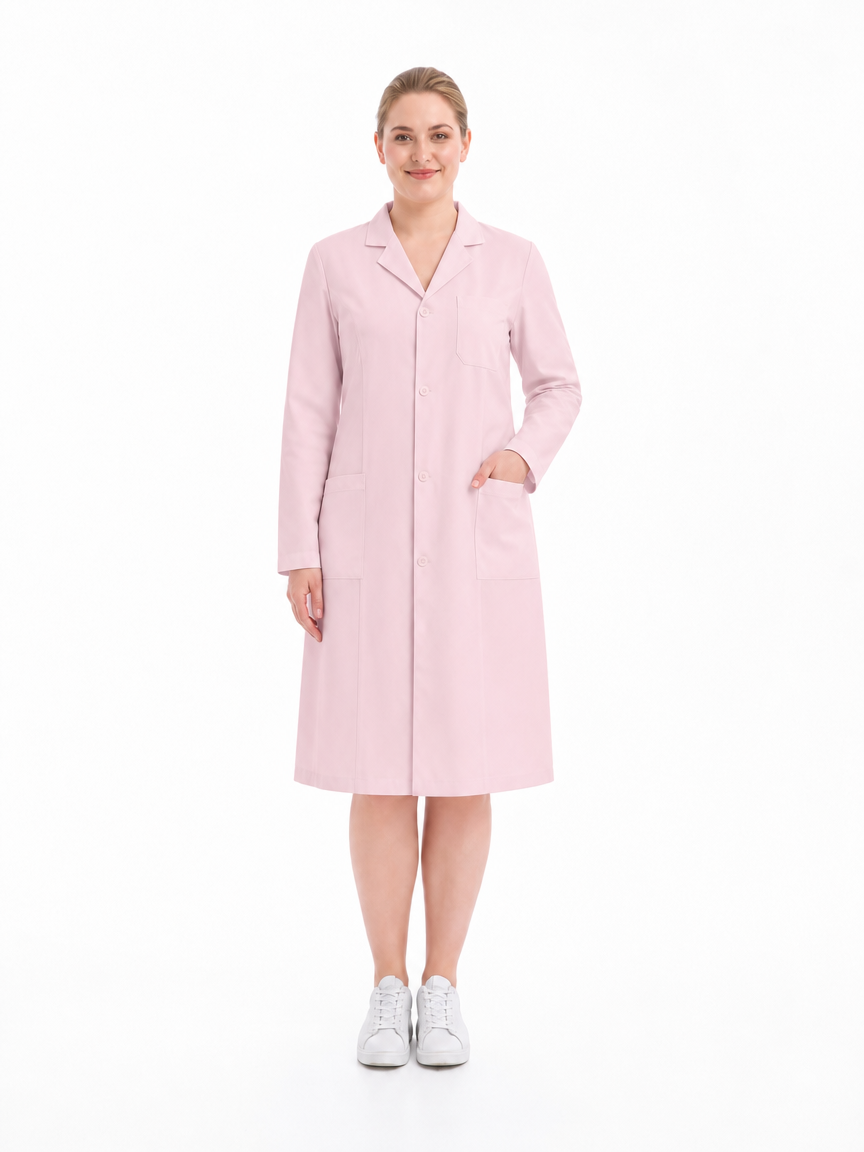 Women's Altair Classic Long Sleeve Lab Coat - Aegis Coat Pink