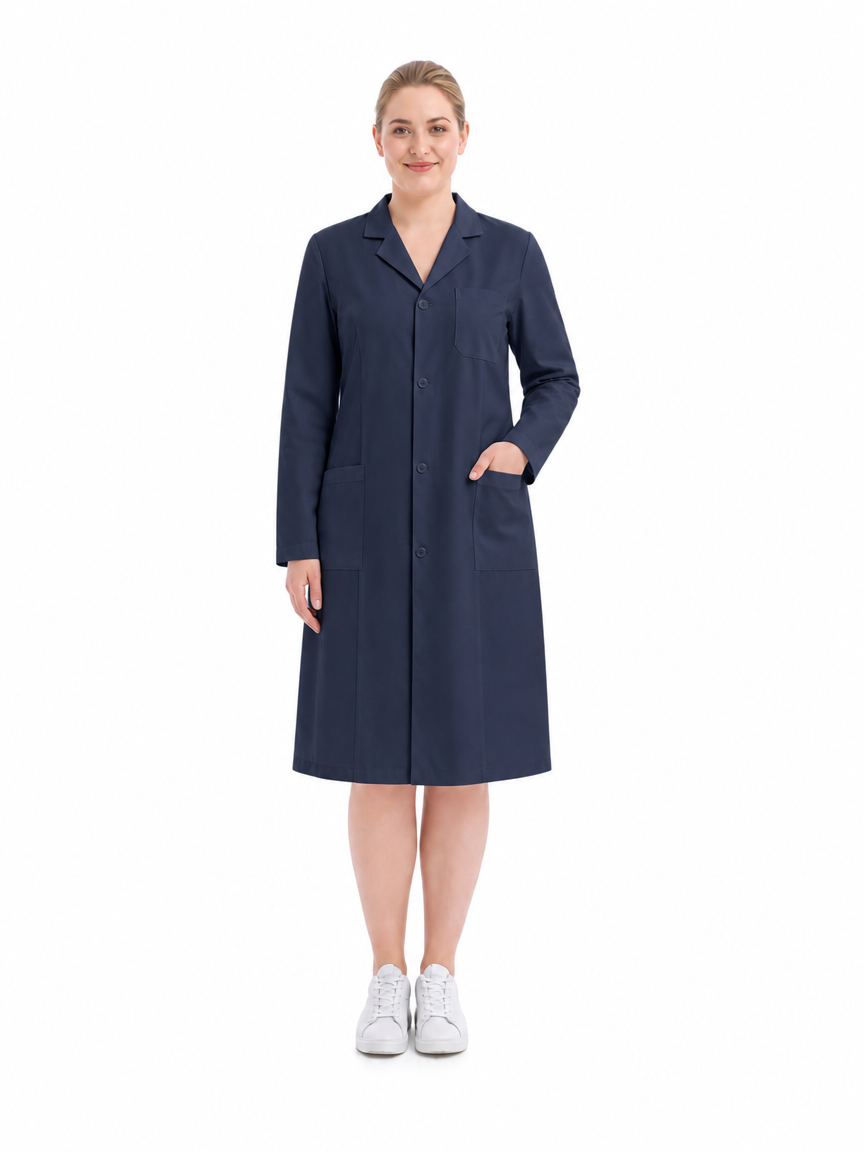 Women's Altair Classic Long Sleeve Lab Coat - Cotura Dark Teal