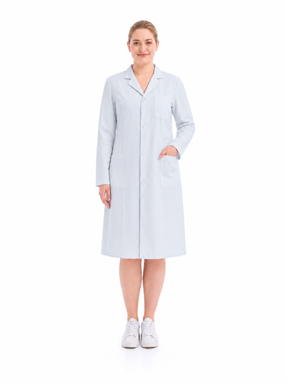 Women's Altair Classic Long Sleeve Lab Coat - Vela White