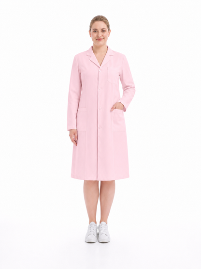 Women's Altair Classic Long Sleeve Lab Coat - Vela Pink