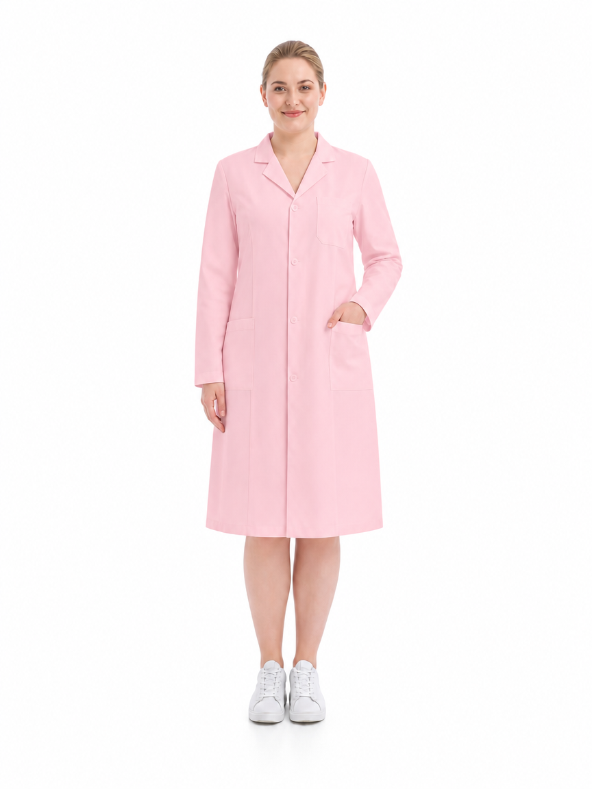 Women's Altair Classic Long Sleeve Lab Coat - Aegis Coat Blush Pink