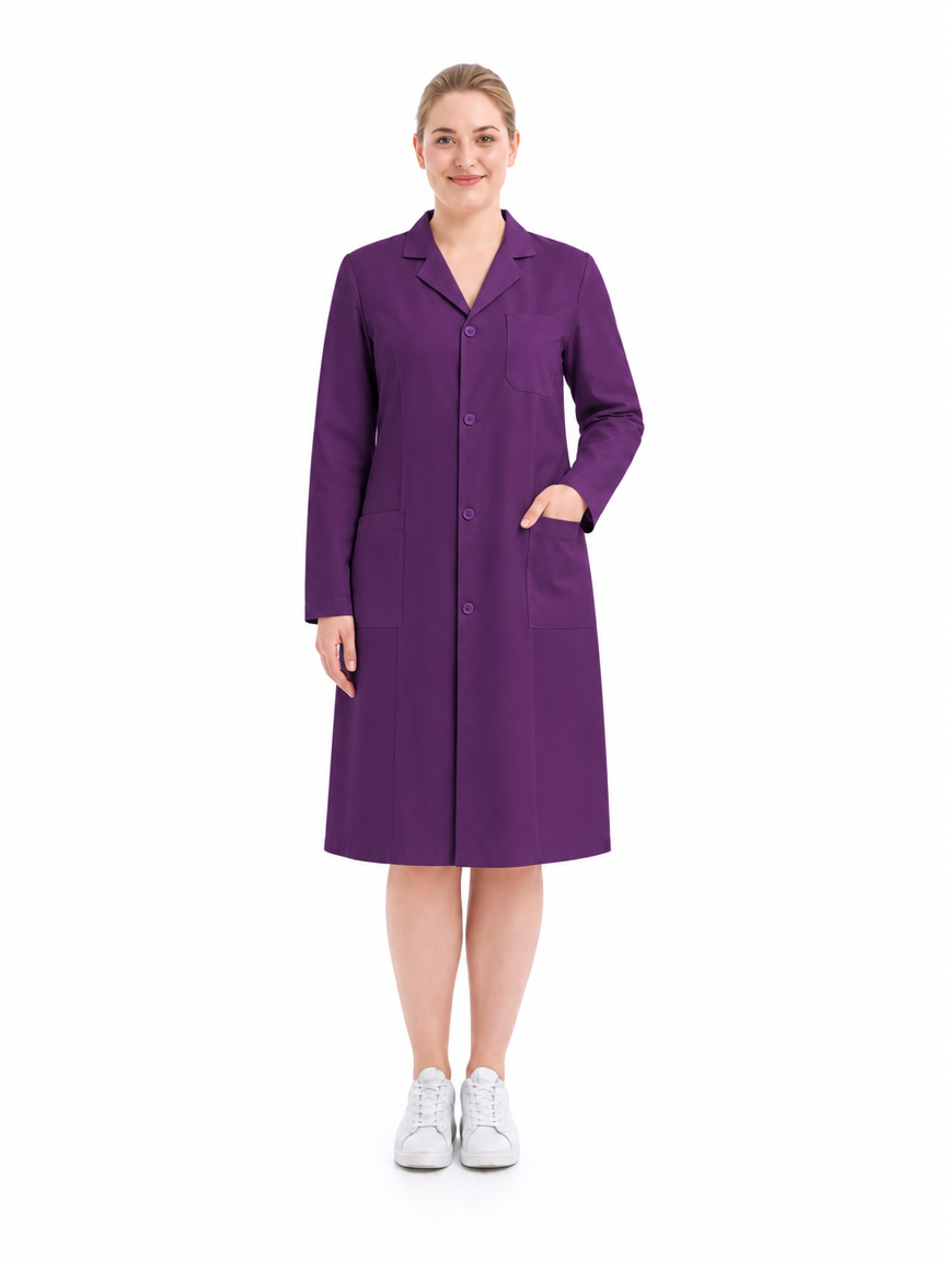 Women's Altair Classic Long Sleeve Lab Coat - Vela Purple