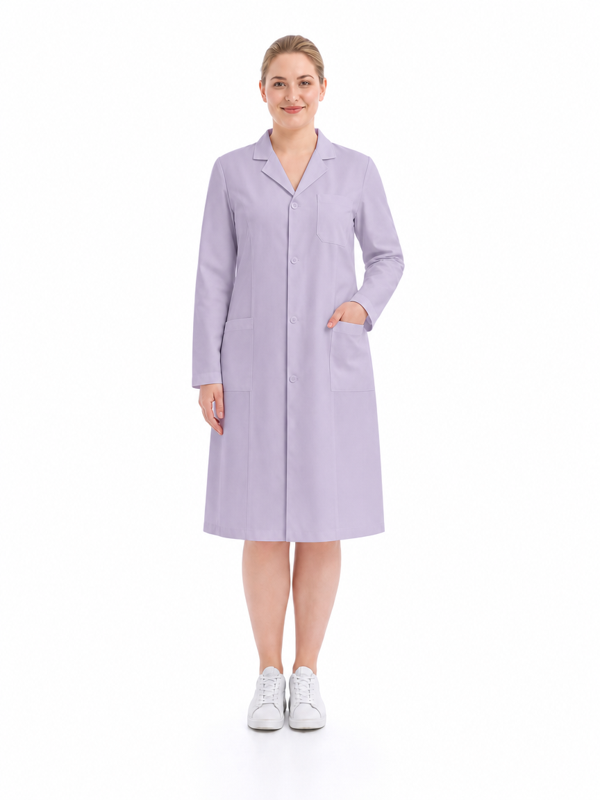 Women's Altair Classic Long Sleeve Lab Coat - Vela Light Purple