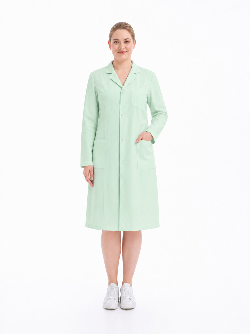 Women's Altair Classic Long Sleeve Lab Coat - Vela Emerald Green