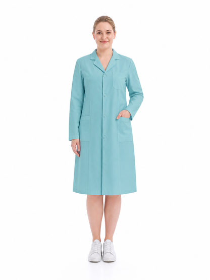 Women's Altair Classic Long Sleeve Lab Coat - Vela Vivid Green
