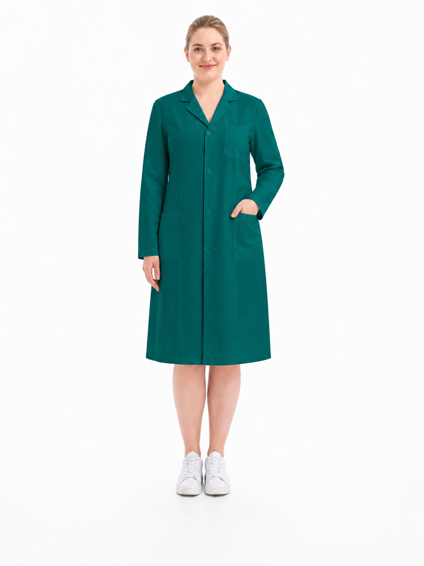 Women's Altair Classic Long Sleeve Lab Coat - Vela Green