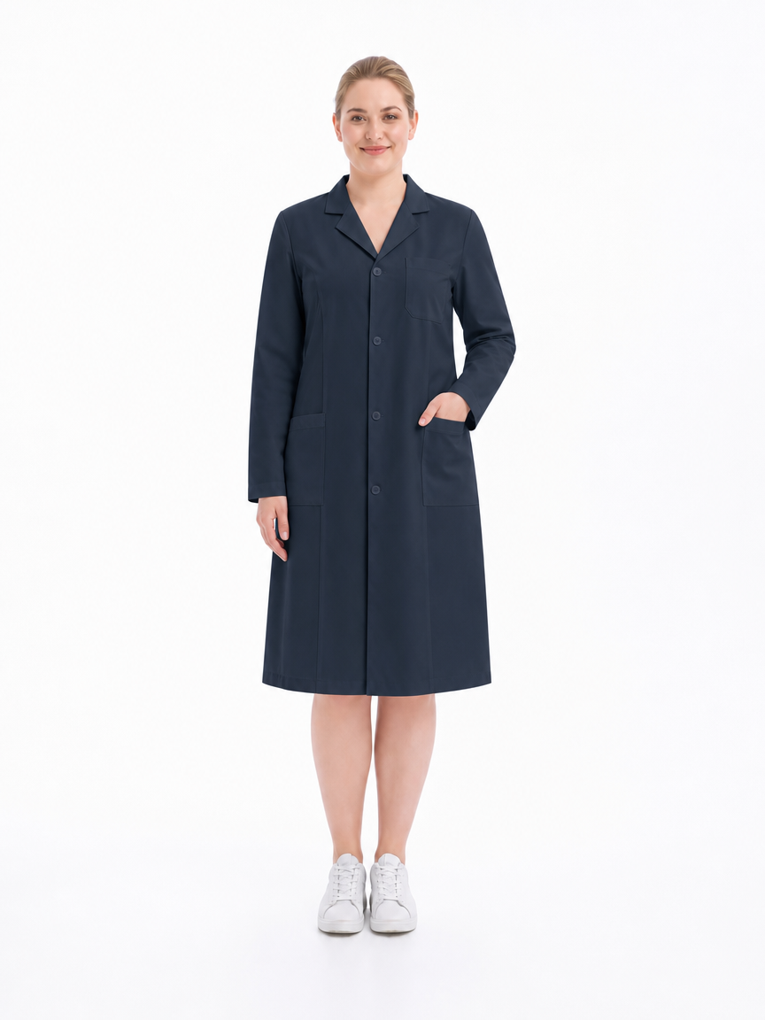 Women's Altair Classic Long Sleeve Lab Coat - Vela Dark Teal