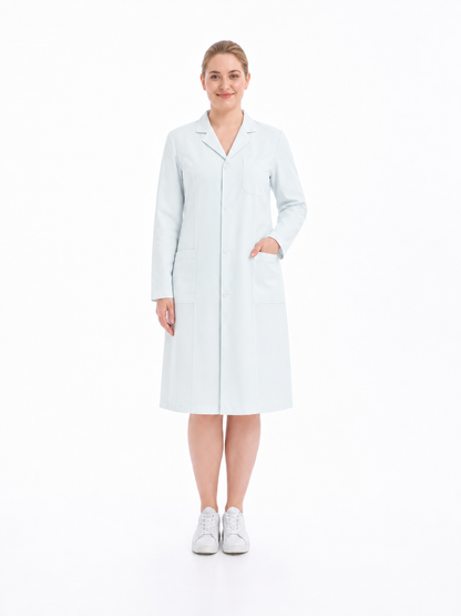 Women's Altair Classic Long Sleeve Lab Coat - Targa White