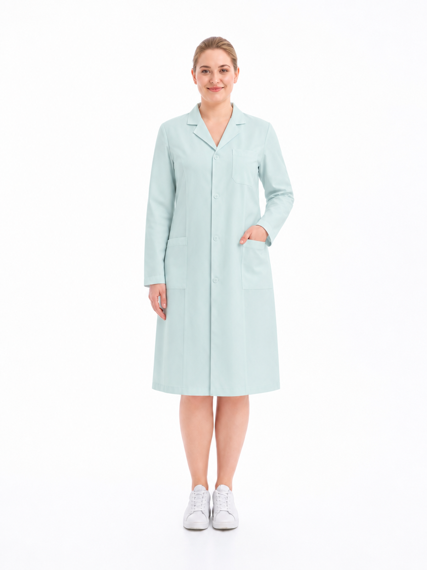 Women's Altair Classic Long Sleeve Lab Coat - Aegis Coat Light Green