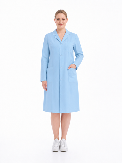Women's Altair Classic Long Sleeve Lab Coat - Targa Blue