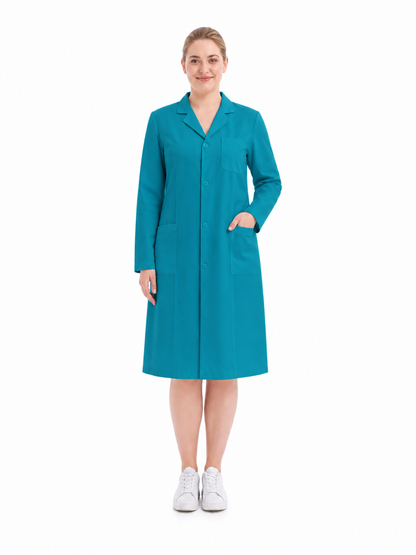 Women's Altair Classic Long Sleeve Lab Coat - Targa Lake Blue