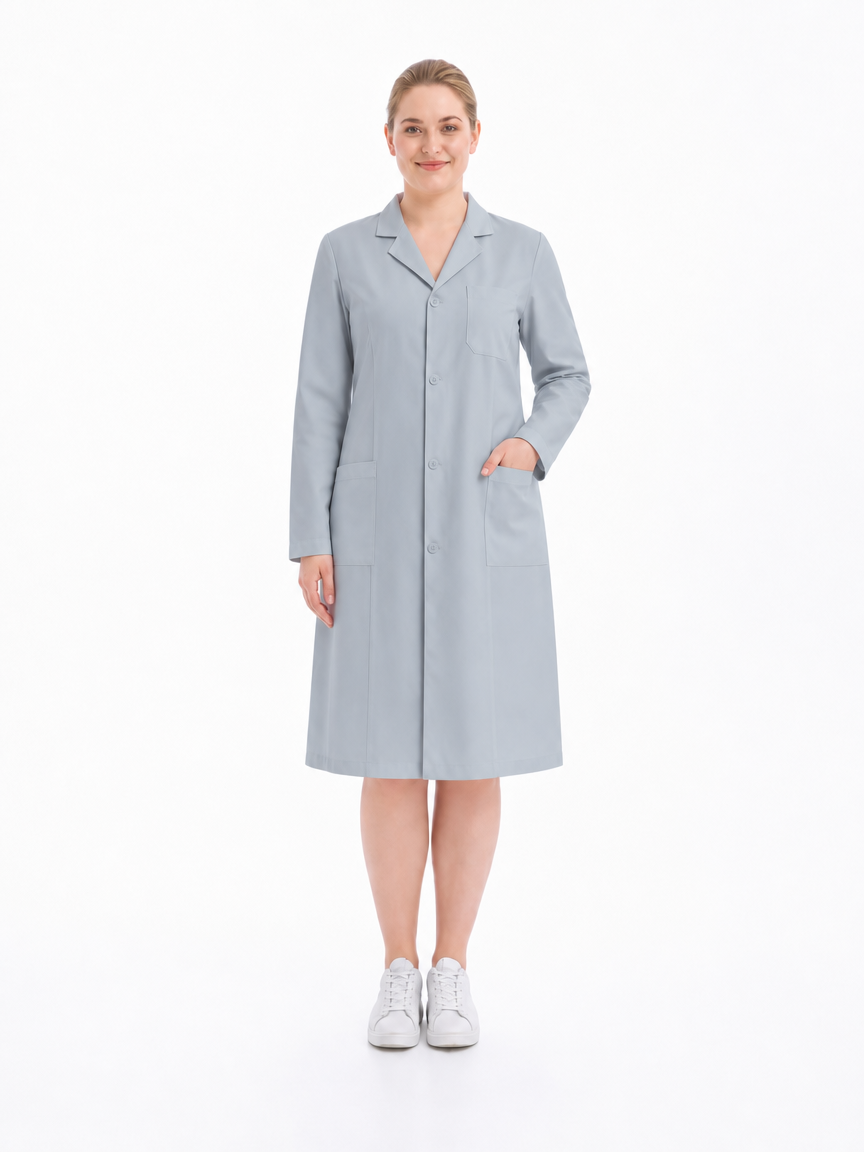 Women's Altair Classic Long Sleeve Lab Coat - Targa Gray
