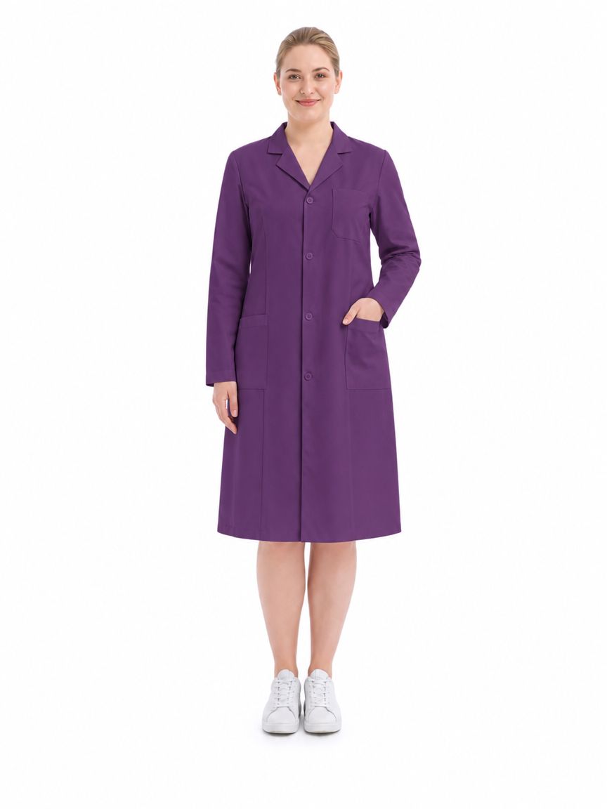 Women's Altair Classic Long Sleeve Lab Coat - Targa Purple