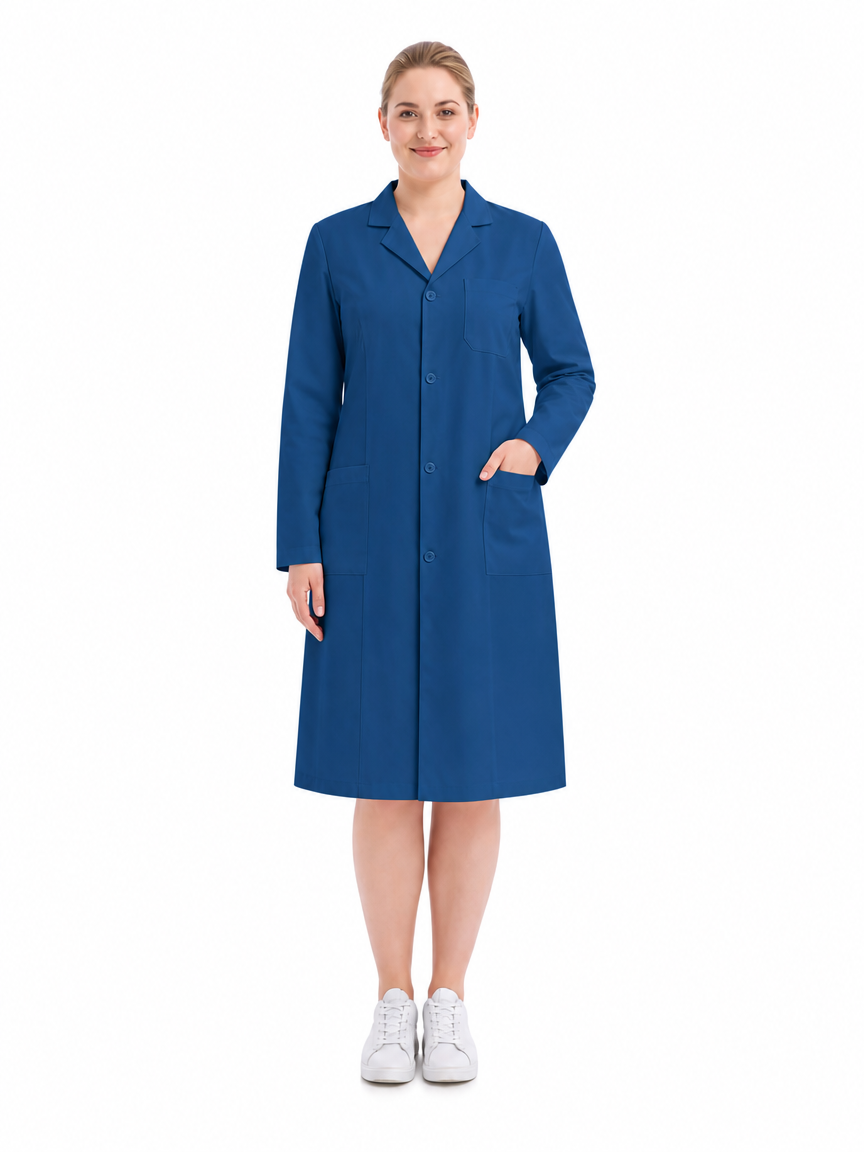 Women's Altair Classic Long Sleeve Lab Coat - Targa Royal Blue
