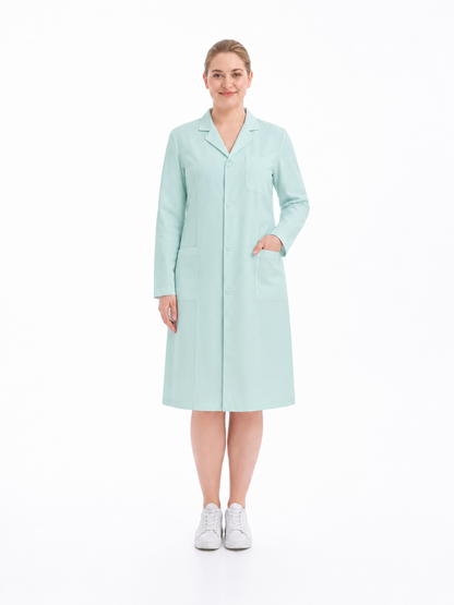 Women's Altair Classic Long Sleeve Lab Coat - Aegis Coat Aqua Green