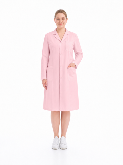 Women's Altair Classic Long Sleeve Lab Coat - Mova Pink