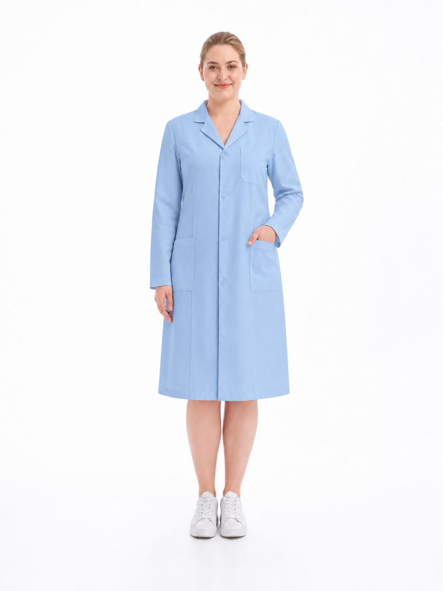 Women's Altair Classic Long Sleeve Lab Coat - Mova Blue