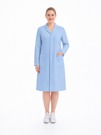 Women's Altair Classic Long Sleeve Lab Coat - Mova Blue