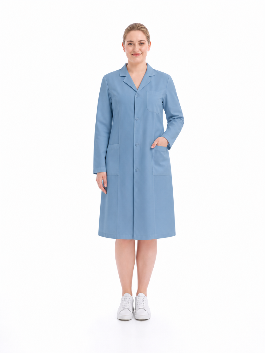 Women's Altair Classic Long Sleeve Lab Coat - Mova Dark Blue