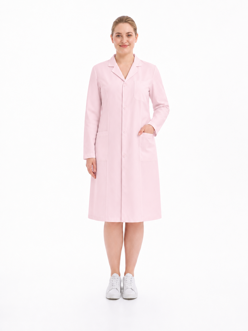 Women's Altair Classic Long Sleeve Lab Coat - Silvex Pink