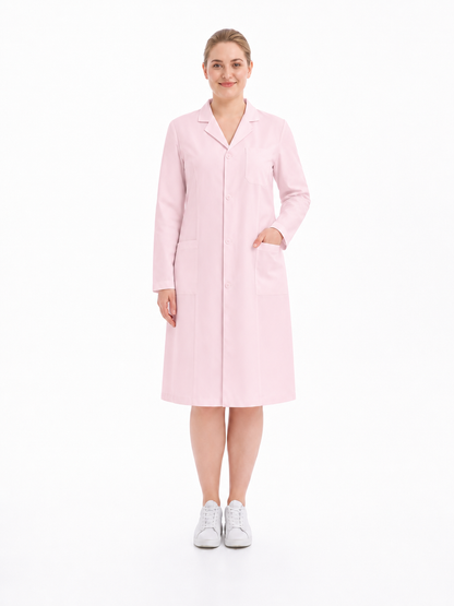 Women's Altair Classic Long Sleeve Lab Coat - Silvex Pink
