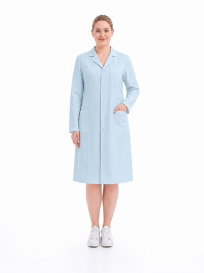 Women's Altair Classic Long Sleeve Lab Coat - Silvex Light Blue
