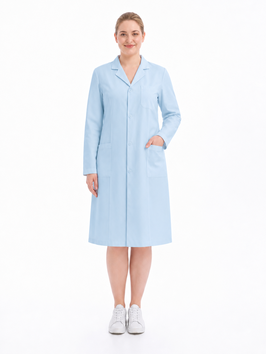 Women's Altair Classic Long Sleeve Lab Coat - Silvex Dark Blue