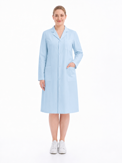 Women's Altair Classic Long Sleeve Lab Coat - Silvex Dark Blue